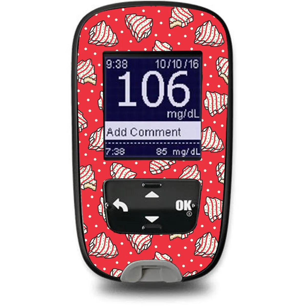 Christmas Cakes Sticker for the Accu-Chek Guide Glucometer