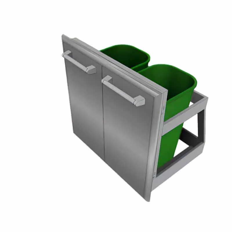 Coyote 26-Inch Dual Pull-out Trash Recycling Bin CTC