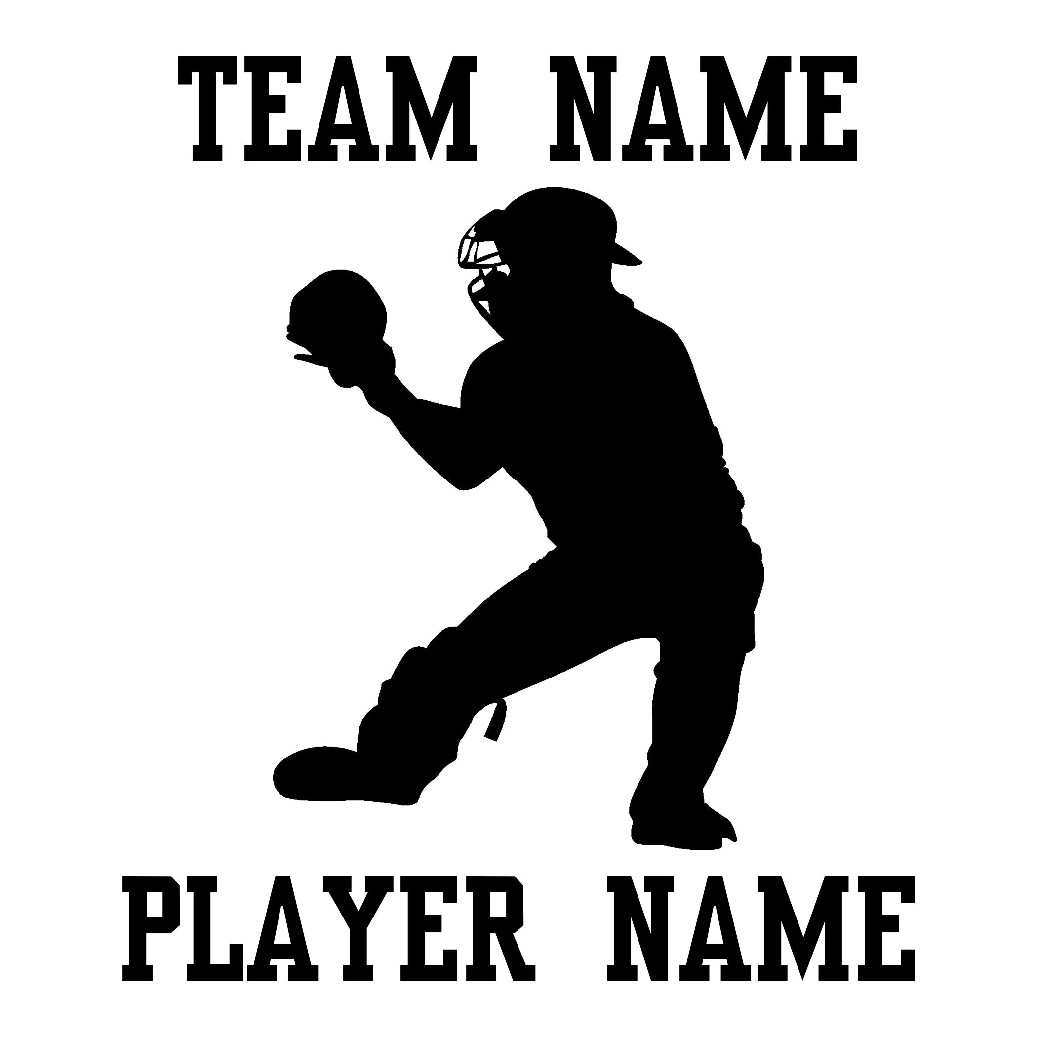 Custom Baseball Softball Car Window Decal - Catcher