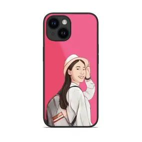 Custom Photo Mobile Cover Pink iPhone 14 Case With Image - Cartoonize Filter