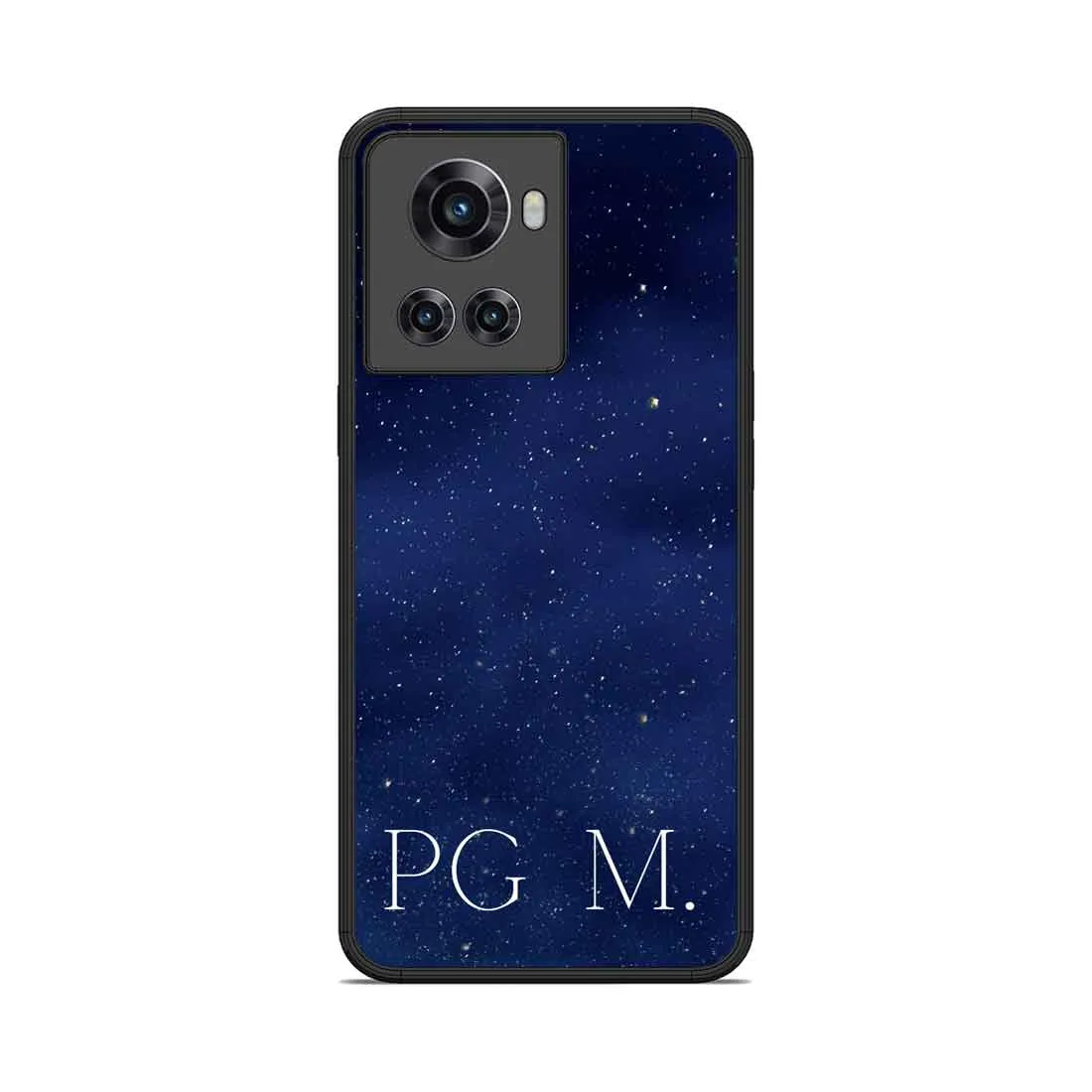 Customized Mobile Cover One Plus 10R Back Cover Case With Name - Starry Night