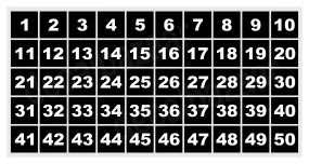 decalbazaar Vinyl Consecutive Square Number 1 to 50 Glossy Self Adhesive, Ideal for Inventory Storage, Organizing Boxes, Bins, Toolbox, Locker, Wall, Glass, Vehicle Sticker 1.5 Inches (1 Set) Black