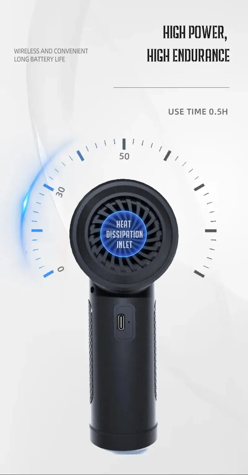 Deep Cleaning Cordless Compressed Air Duster with LED Light