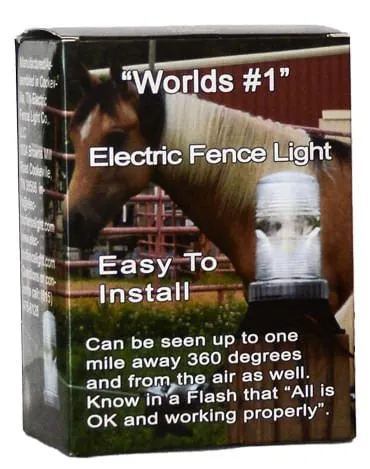 Electric Fence Light w/ LED Bulb