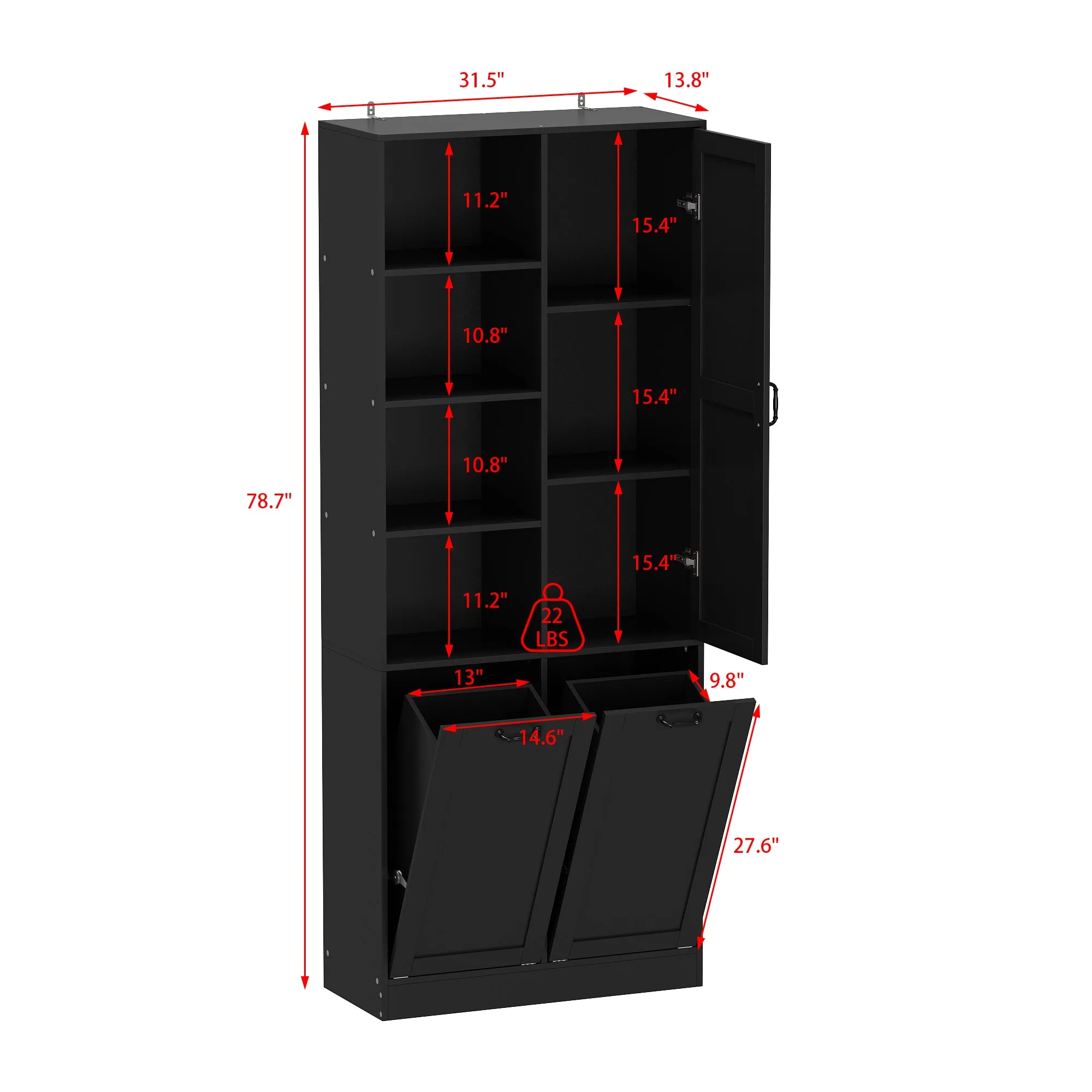Elegent Bathroom Cabinet With White Finish