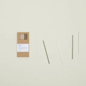 Essential Clear Glass Straws (Set of 6) - Neutral
