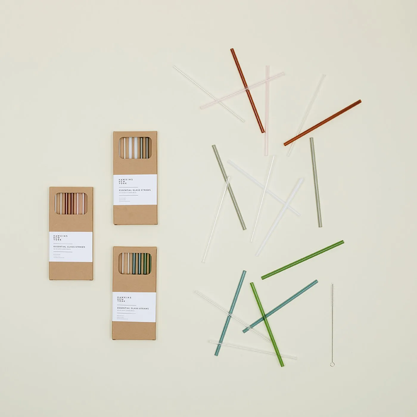 Essential Clear Glass Straws (Set of 6) - Neutral