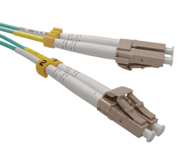 Fiber Optic Patch Cable, LC to LC, 10 Gig Multimode 50/125 OM4, Duplex