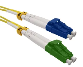 Fiber Optic Patch Cable, LC/UPC to LC/APC, Single Mode 9/125, Duplex
