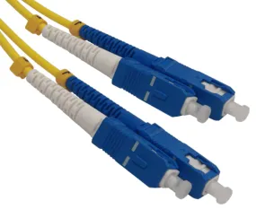 Fiber Optic Patch Cable, SC to SC, Single Mode 9/125, Duplex