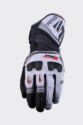 FIVE TFX-2 WATERPROOF GLOVES - GREY/GREY/RED