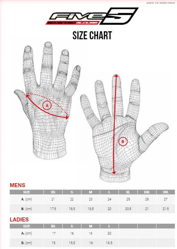 FIVE TFX-2 WATERPROOF GLOVES - GREY/GREY/RED