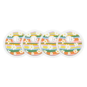 Floral Swirls Sticker Designed for the FreeStyle Libre 3 Sensor
