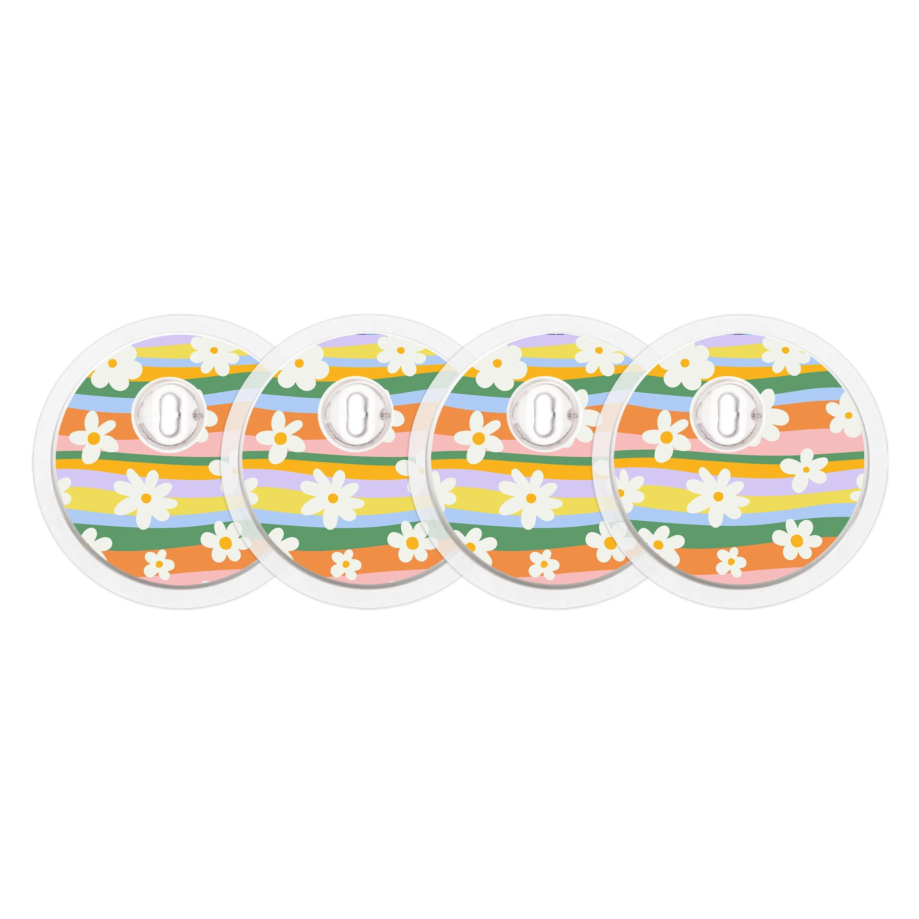 Floral Swirls Sticker Designed for the FreeStyle Libre 3 Sensor