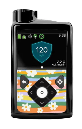 Floral Swirls Sticker for Medtronic MiniMed 770G & 780G