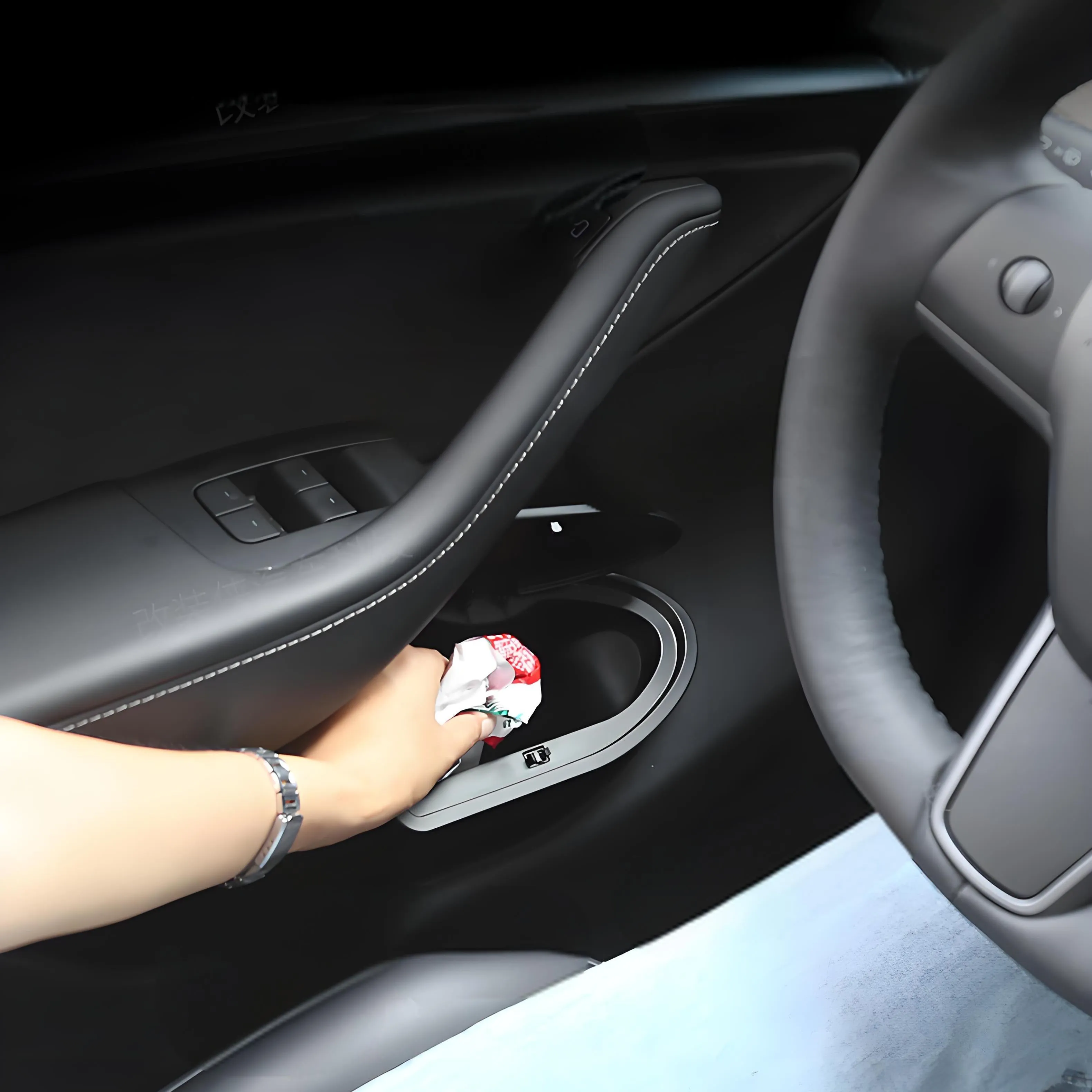 Front Door Storage Trash Can for Tesla Model Y【2PCS】