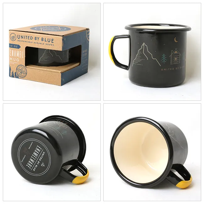 GET LOST ENAMEL MUG - 12 OZ - BLACK