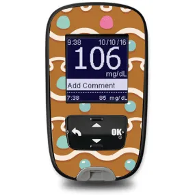 Gingerbread Sticker for the Accu-Chek Guide Glucometer