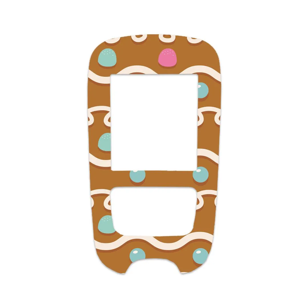 Gingerbread Sticker for the Accu-Chek Guide Glucometer