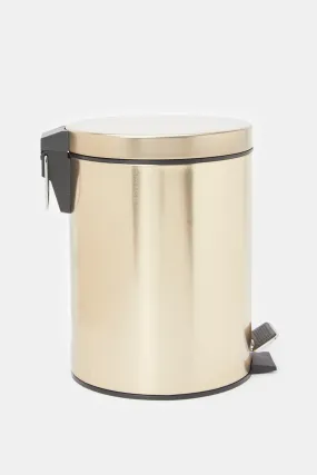Gold Plain Pedal Bin (5Lt.)