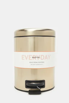 Gold Plain Pedal Bin (5Lt.)