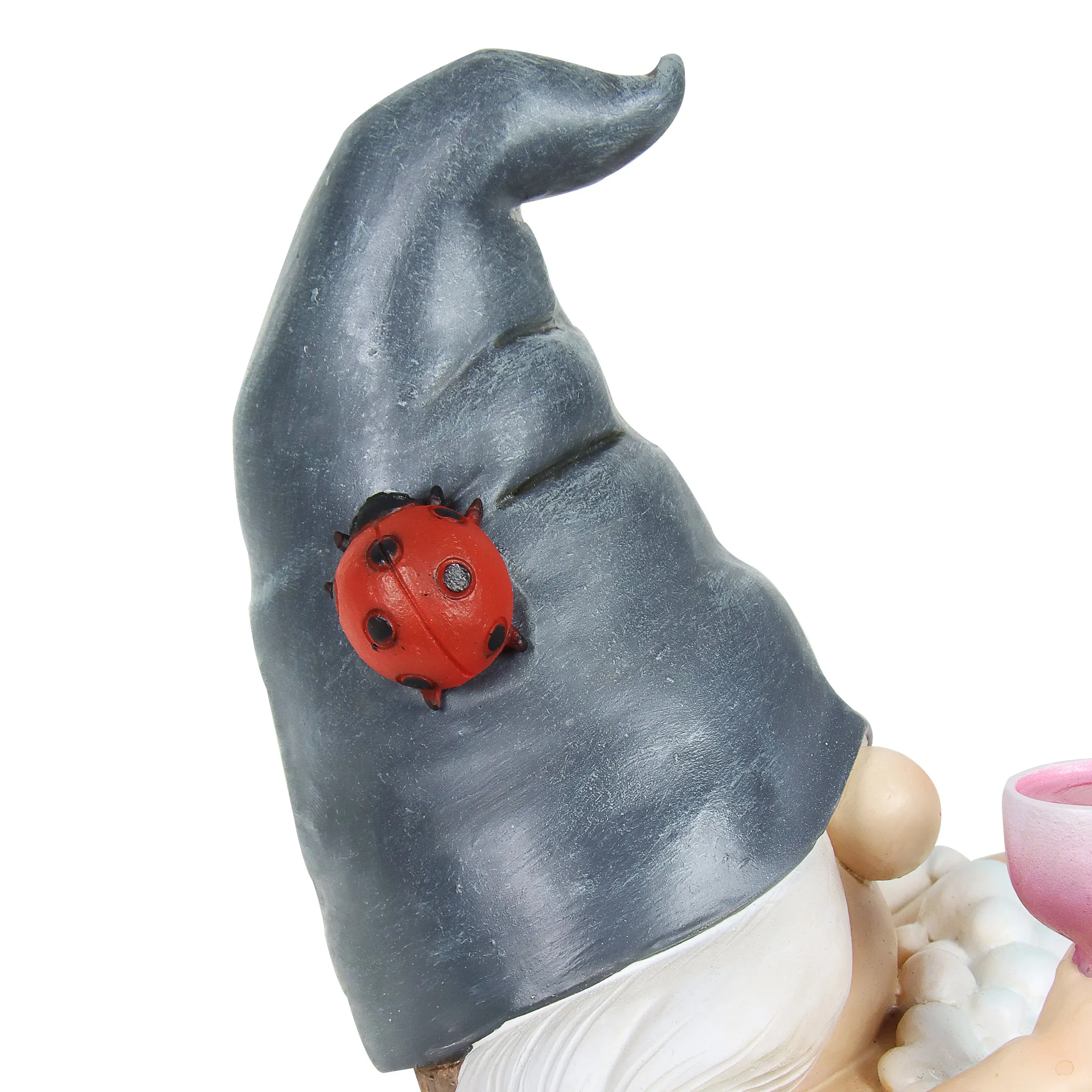 Good Time Bubble Bath Betty Gnome in a Tub Garden Statue with LED lights on a Battery Operated Timer, 7.5 by 7.5 Inches