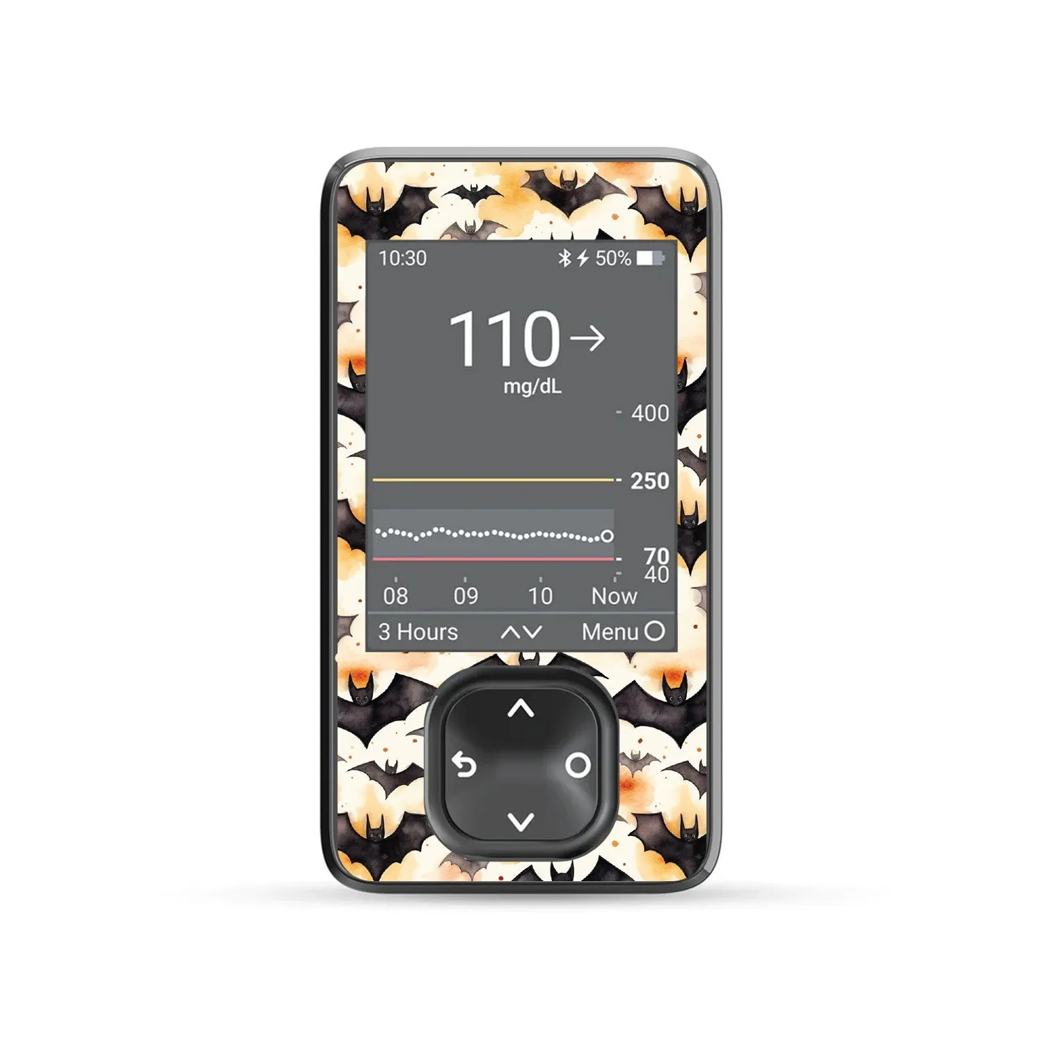 Halloween Bats DEXCOM G7 and Stelo and G6 Touchscreen Receiver Sticker