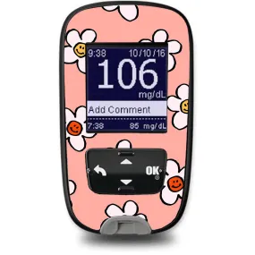 Happy Flowers Sticker for the Accu-Chek Guide Glucometer