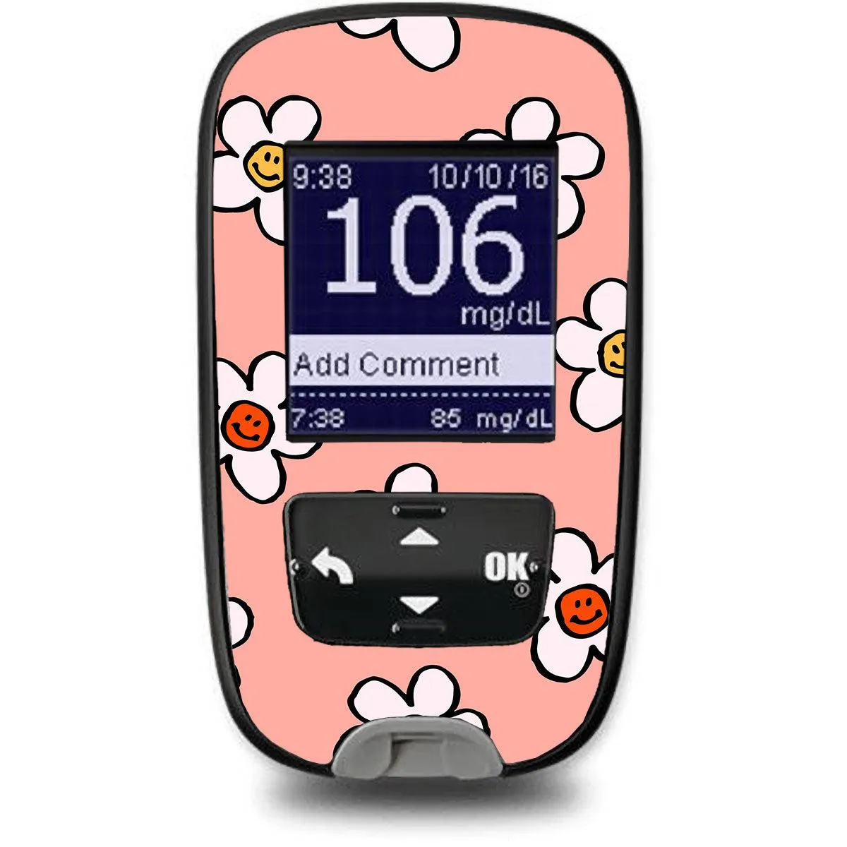 Happy Flowers Sticker for the Accu-Chek Guide Glucometer
