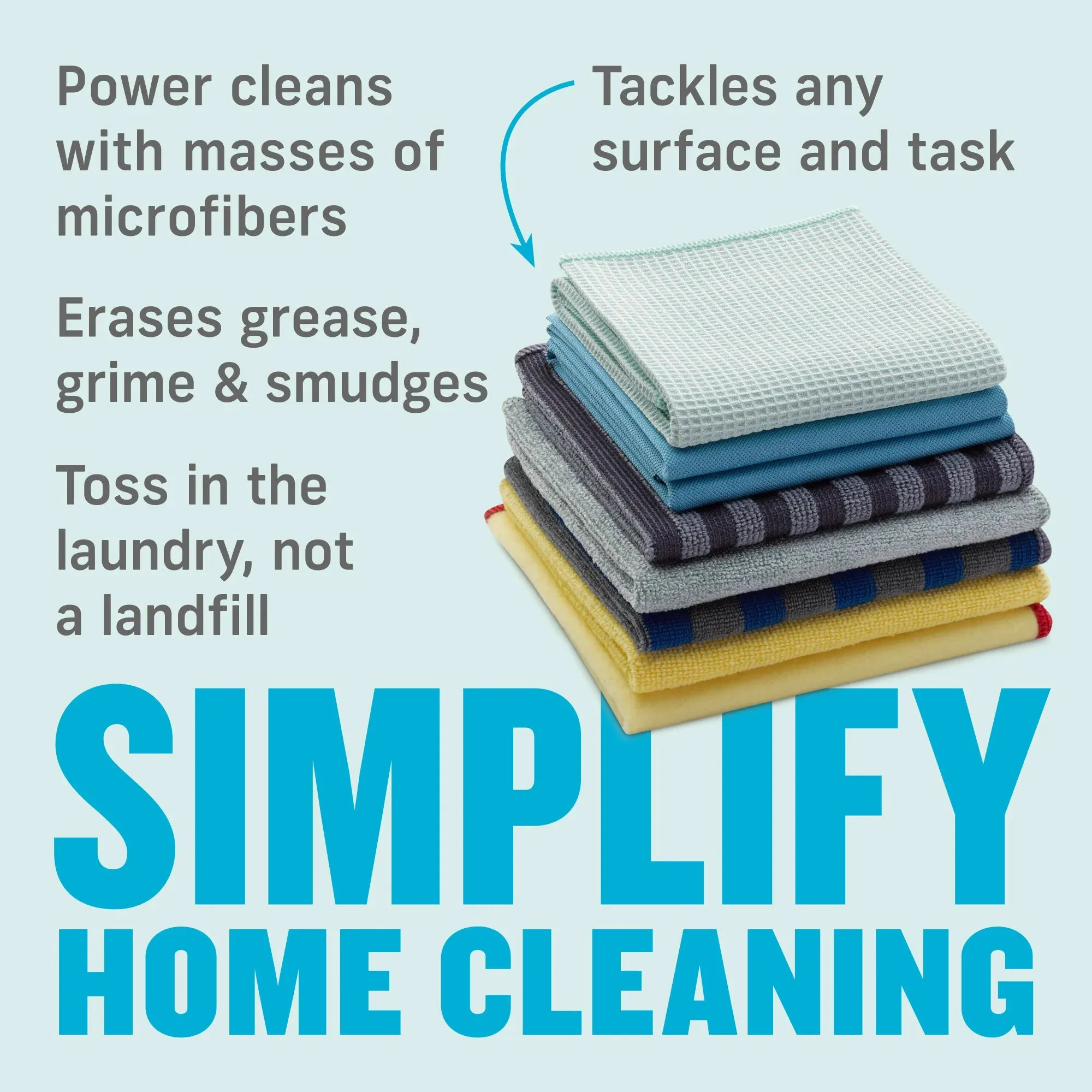Home Cleaning Set with 8 cloths Chemical Free, Easy To Use