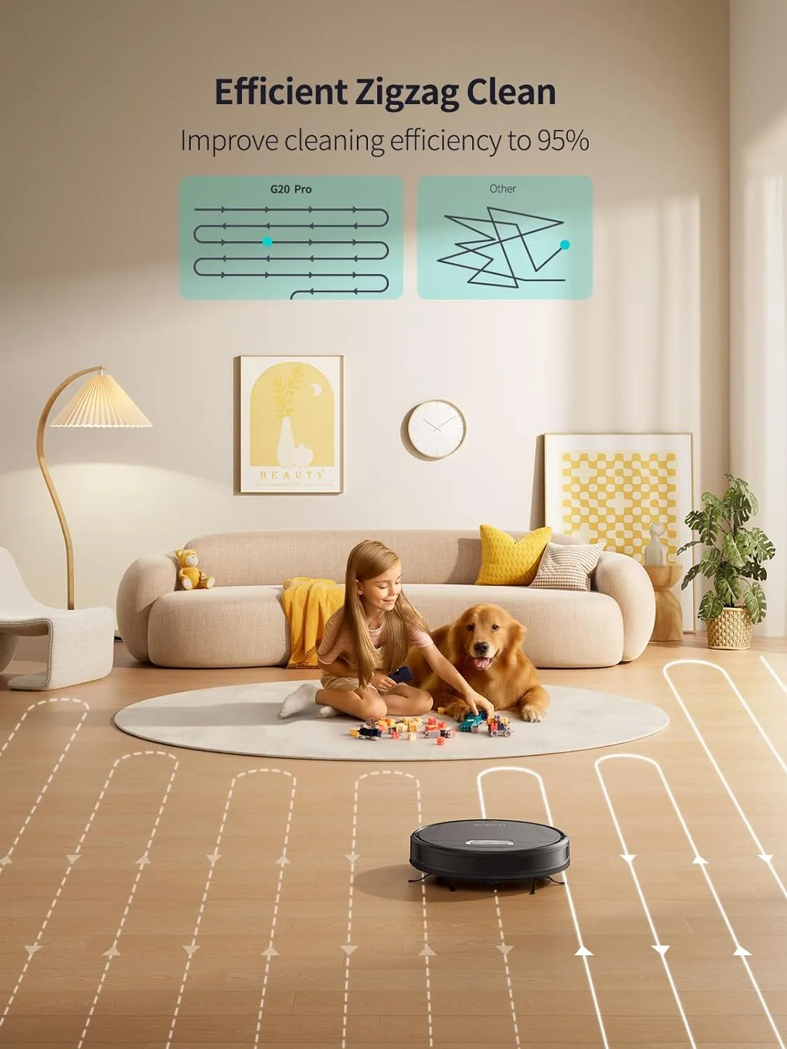 Honiture Robot Vacuum Cleaner and Mop, 3 in 1,4500Pa Strong Suction Robot Vacuum Cleaner,Self-Charging,Auto Carpet Boost,WiFi/App/Alexa,Ideal for Carpet, Pet Hair, Hard Floor G20 Pro