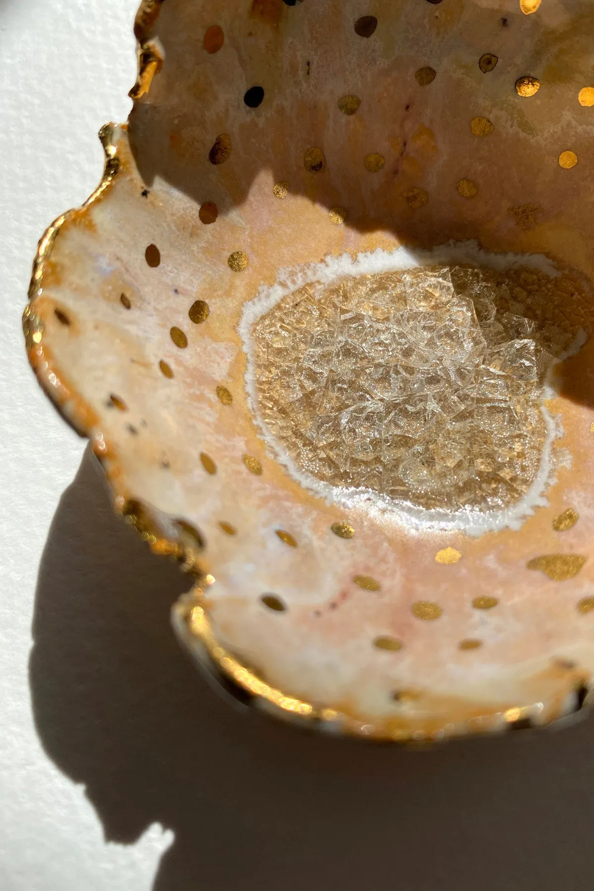 Iceland Northern Lights Dish with Gold - Mini