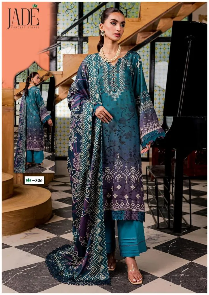 Jade Solitare Crimson Exclusive Heavy Lawn Colleciton Vol-3 (380x06)