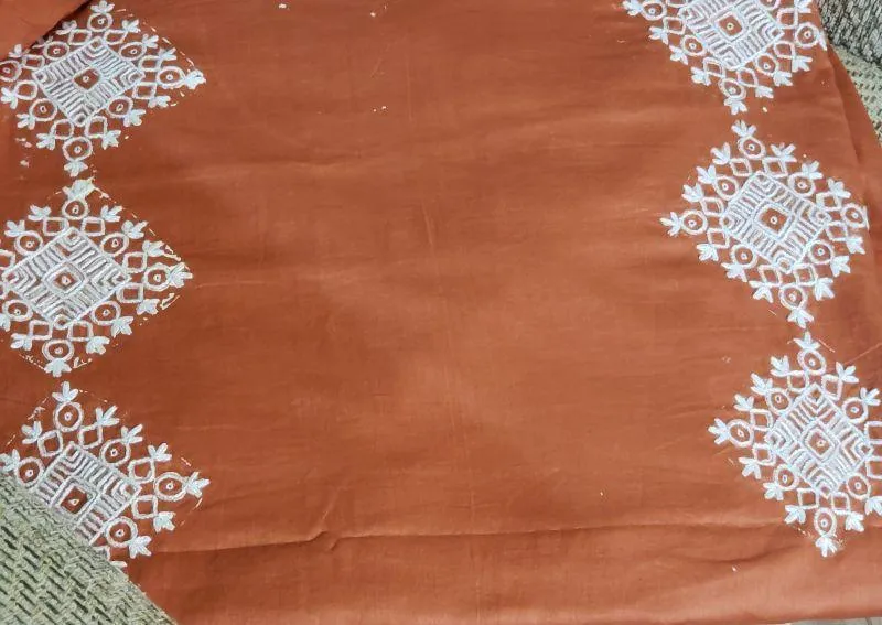Khana-e-Ring - Rust Pure Lawn Shirt - 1 PC - 504126