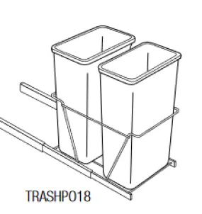 KTR-TRASHPO18 Trenton RTA Trash Bin Pullout