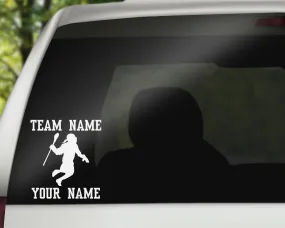 Lacrosse Car Window Decal - Female