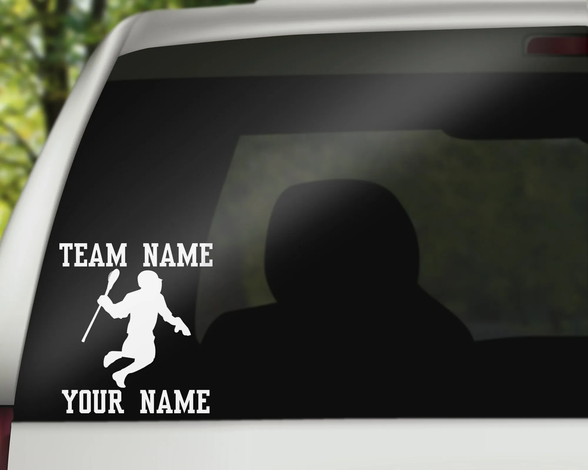 Lacrosse Car Window Decal - Male