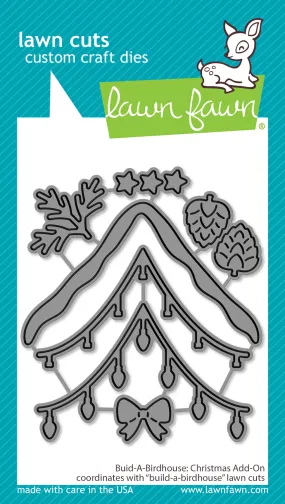 Lawn Fawn - build-a-birdhouse christmas add-on - lawn cuts