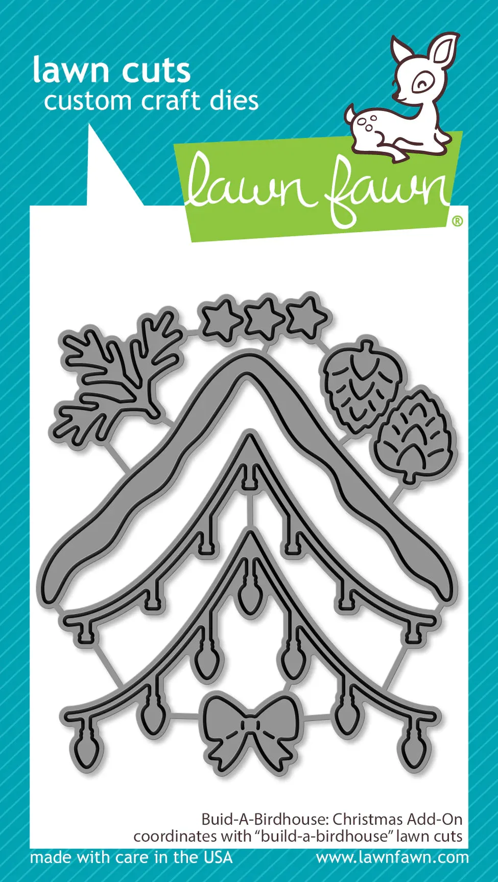 Lawn Fawn - build-a-birdhouse christmas add-on - lawn cuts