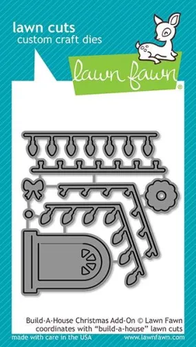 Lawn Fawn - Build-A-House Christmas Add-on - lawn cuts