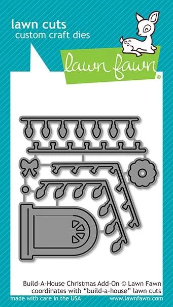 Lawn Fawn - Build-A-House Christmas Add-on - lawn cuts