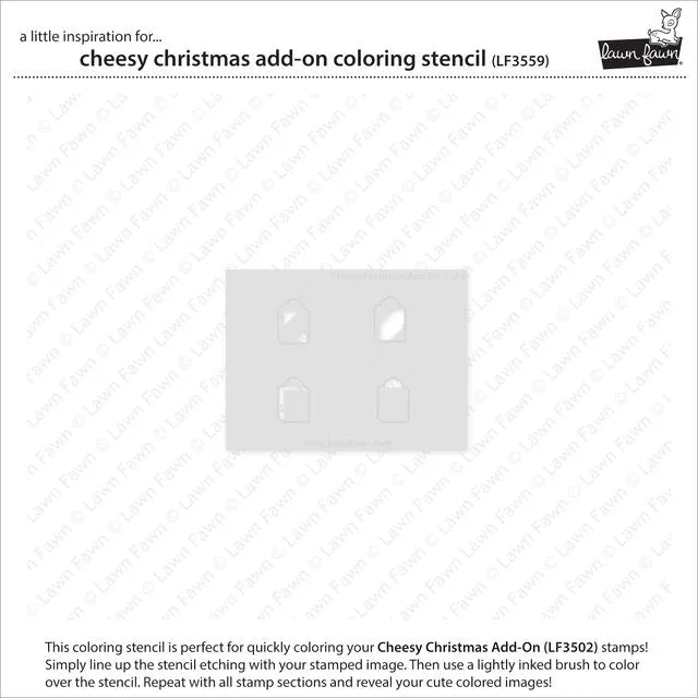LAWN FAWN: Cheesy Christmas Add-On | Coloring Stencil