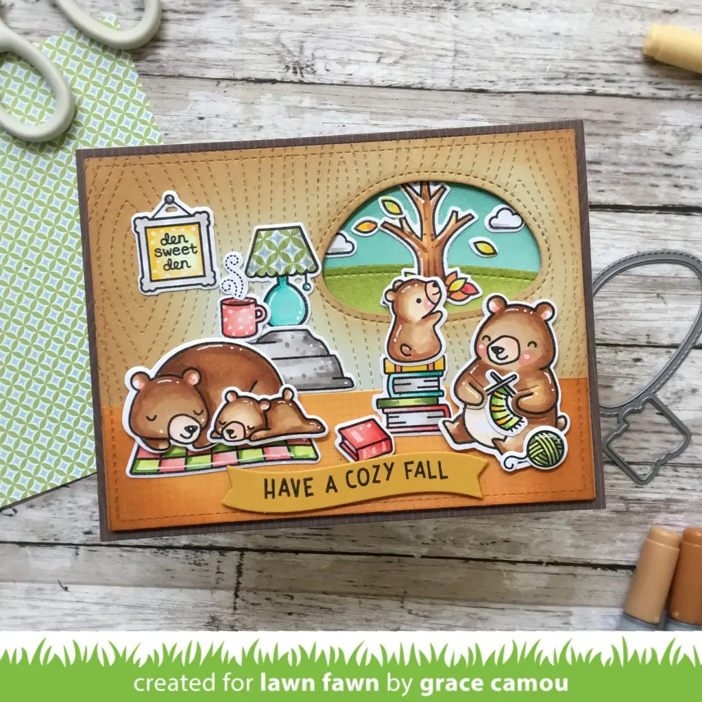 Lawn Fawn-Clear Stamps-Den Sweet Den