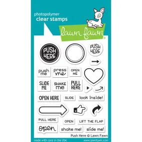Lawn Fawn - Clear Stamps - Push Here