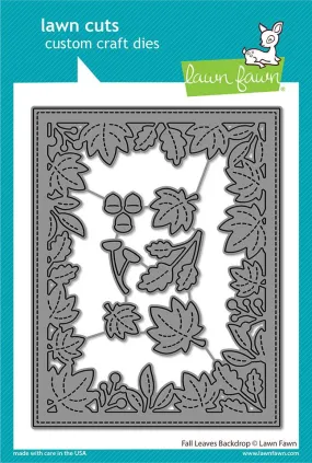 Lawn Fawn - Fall Leaves Backdrop - lawn cuts