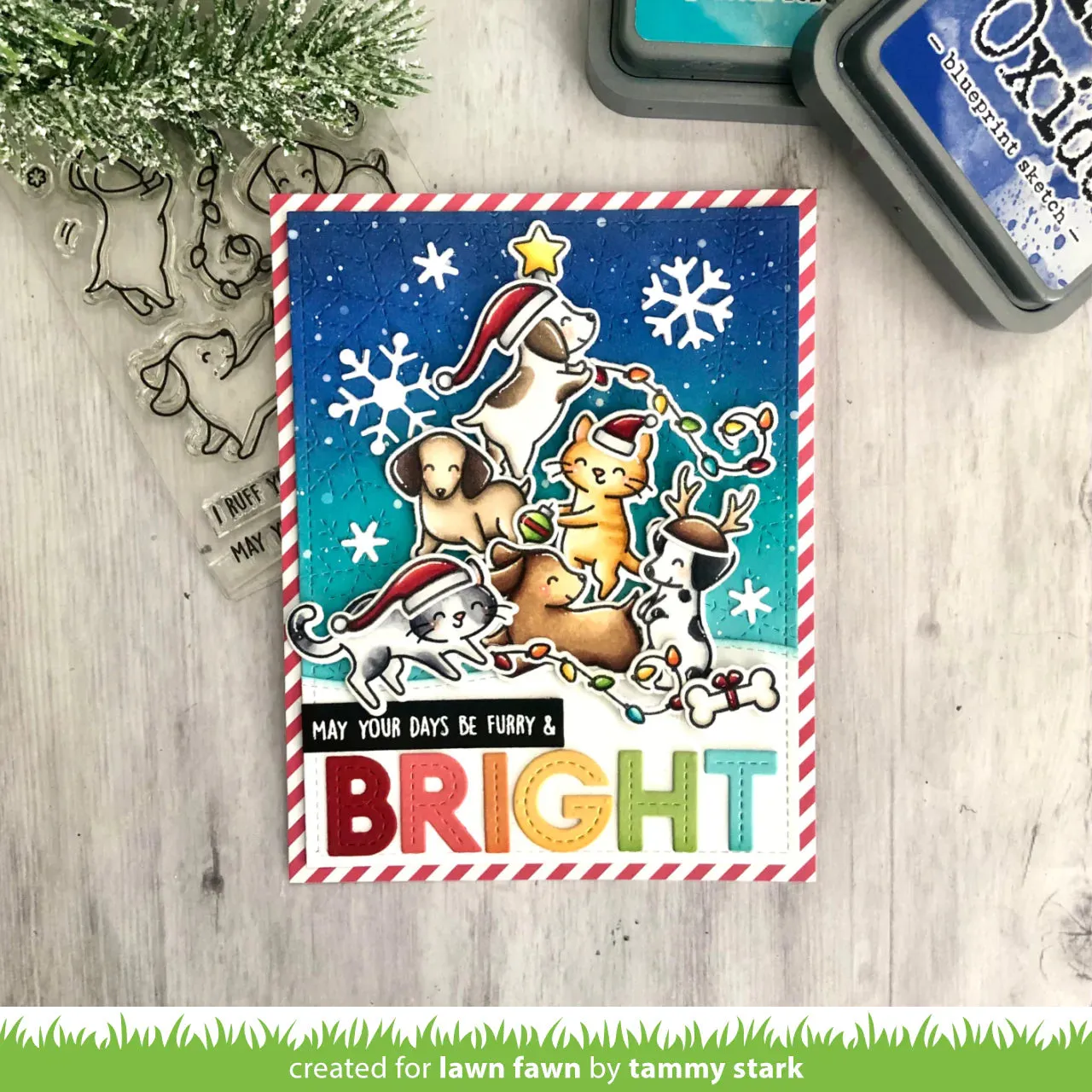 Lawn Fawn - Furry and Bright- clear stamp set
