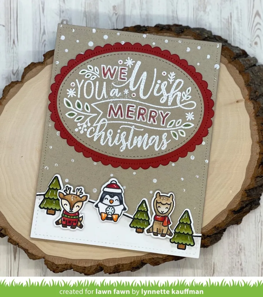 Lawn Fawn - Giant Holiday Messages - clear stamp set
