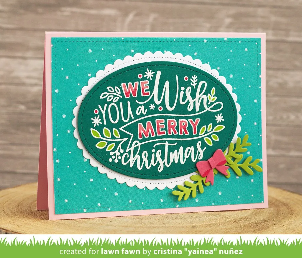Lawn Fawn - Giant Holiday Messages - clear stamp set