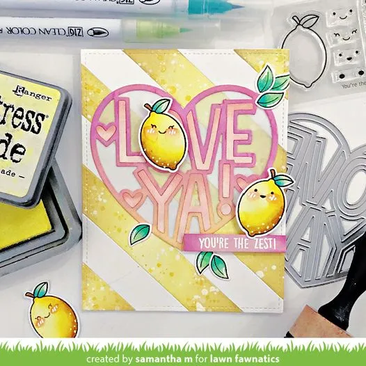LAWN FAWN: Giant Outlined Love Ya | Lawn Cuts Die