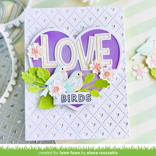 LAWN FAWN: Giant Outlined Love Ya | Lawn Cuts Die